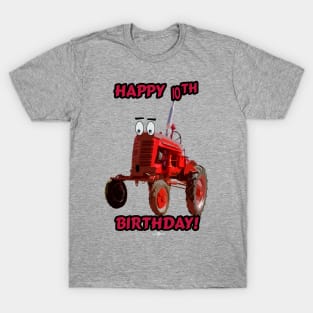 Happy tenth birthday tractor design T-Shirt